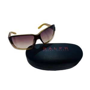 Ralph Lauren Brown Shield Glasses Brown Gradient